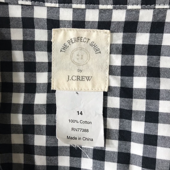 SOLD-J. Crew Check Print Perfect Buttondown Shirt - Picture 3 of 5